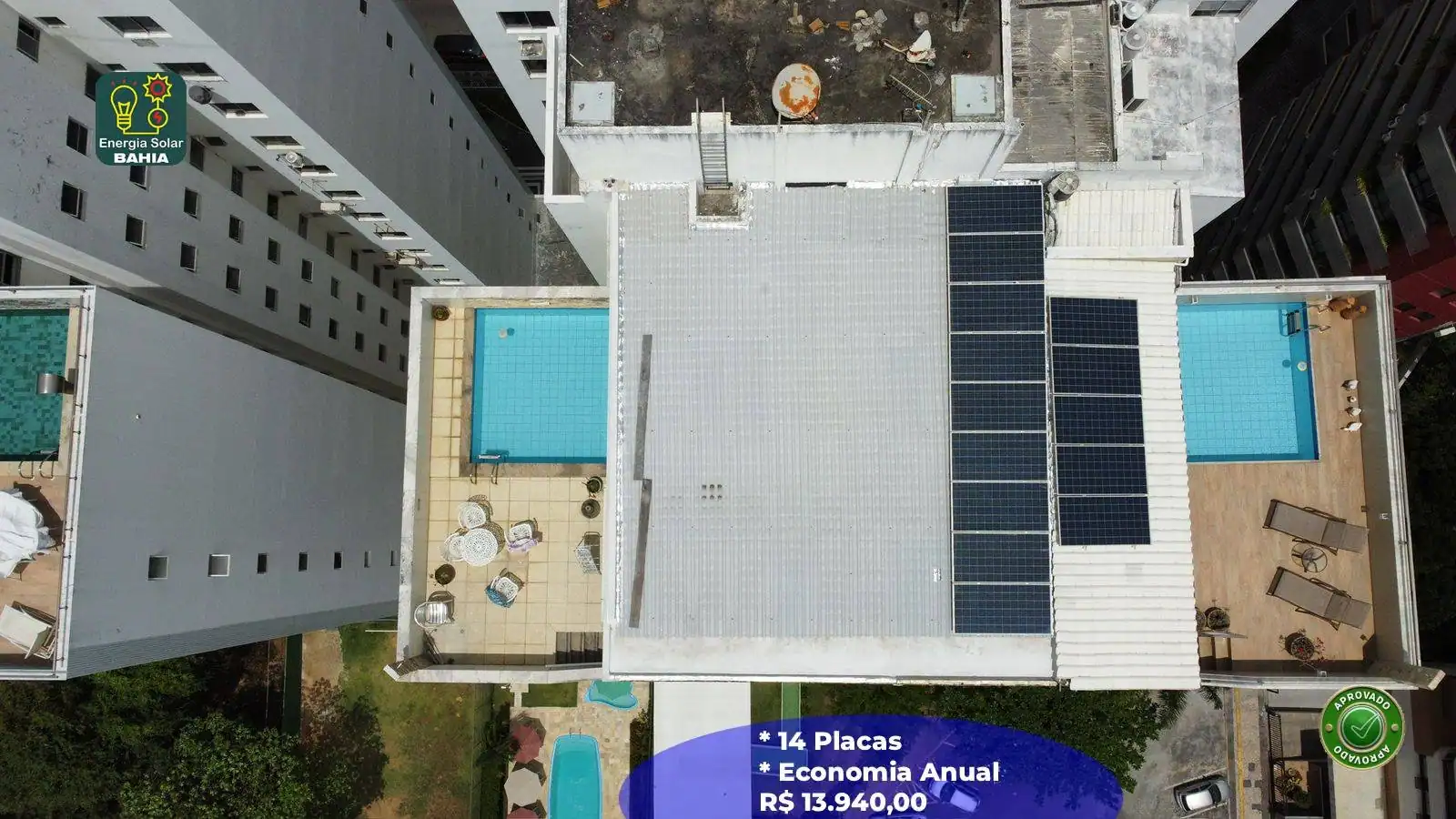 Energia solar em telhado