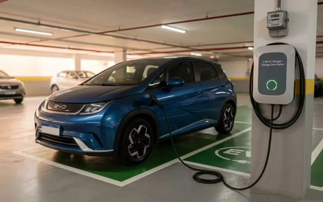 Carregador de Carro Elétrico em Edifício